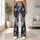 Charcoal Marble Veins with Pale Blue Blossoms for Yoga, Pilates, and Everyday Lifestyle Leggings - 12