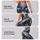 Charcoal Marble Veins with Pale Blue Blossoms for Yoga, Pilates, and Everyday Lifestyle Leggings - 8