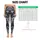 Charcoal Marble Veins with Pale Blue Blossoms for Yoga, Pilates, and Everyday Lifestyle Leggings - 3