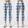 Blue Green Windowpane Checks for Yoga Pilates Commutes and Everyday Wear Leggings - 1