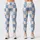 Blue And Ivory Snowflake Checks For Yoga, Pilates, Travel And Everyday Casual Style Leggings - 3