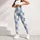 Blue And Ivory Snowflake Checks For Yoga, Pilates, Travel And Everyday Casual Style Leggings - 4