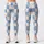 Blue And Ivory Snowflake Checks For Yoga, Pilates, Travel And Everyday Casual Style Leggings - 1