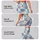Blue And Ivory Snowflake Checks For Yoga, Pilates, Travel And Everyday Casual Style Leggings - 2