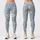 Ivory Wildflower Vines on Sage Blue for Yoga, Pilates and Everyday Activewear Style Leggings - 3