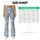 Ivory Wildflower Vines on Sage Blue for Yoga, Pilates and Everyday Activewear Style Leggings - 7