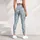 Ivory Wildflower Vines on Sage Blue for Yoga, Pilates and Everyday Activewear Style Leggings - 5