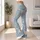 Ivory Wildflower Vines on Sage Blue for Yoga, Pilates and Everyday Activewear Style Leggings - 11