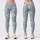 Ivory Wildflower Vines on Sage Blue for Yoga, Pilates and Everyday Activewear Style Leggings - 1