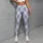 Blue Lavender Diamond Checks for Yoga, Pilates and Everyday Active Lifestyle Wear Leggings - 5