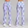 Blue Lavender Diamond Checks for Yoga, Pilates and Everyday Active Lifestyle Wear Leggings - 9