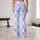 Blue Lavender Diamond Checks for Yoga, Pilates and Everyday Active Lifestyle Wear Leggings - 10