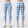 Blue White Diamond Checks for Yoga Pilates and Everyday Activewear Leggings - 3