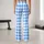 Blue White Diamond Checks for Yoga Pilates and Everyday Activewear Leggings - 10