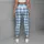 Blue White Diamond Checks for Yoga Pilates and Everyday Activewear Leggings - 5