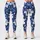 Navy Hibiscus and White Tropical Flowers for Yoga, Pilates and Coastal Everyday Style Leggings - 3