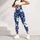 Navy Hibiscus and White Tropical Flowers for Yoga, Pilates and Coastal Everyday Style Leggings - 5