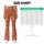 Orange Wildflowers and Pink Hearts for Yoga, Pilates and Everyday Wear Leggings - 7