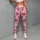 Pink Lips And Heart Motifs For Yoga, Pilates, And Everyday Romantic Style Leggings - 6