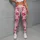 Pink Lips And Heart Motifs For Yoga, Pilates, And Everyday Romantic Style Leggings - 4