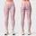 Blush Pink Heart Stripes for Yoga Pilates and Everyday Errands Leggings - 3