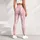 Blush Pink Heart Stripes for Yoga Pilates and Everyday Errands Leggings - 5