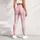 Blush Pink Heart Stripes for Yoga Pilates and Everyday Errands Leggings - 5