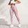 Blush Pink Heart Stripes for Yoga Pilates and Everyday Errands Leggings - 6