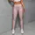 Blush Pink Heart Stripes for Yoga Pilates and Everyday Errands Leggings - 4