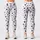 Tiny Black Paw Marks on Cream for Yoga Pilates and Everyday Casual Style Leggings - 3