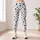 Tiny Black Paw Marks on Cream for Yoga Pilates and Everyday Casual Style Leggings - 4
