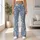 Blue Ivory Botanical Damask Blooms for Yoga, Pilates, and Everyday City Strolls Leggings - 11