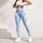 Sky Blue Heart Rhombus Style for Yoga, Pilates and Everyday Activewear for Women Leggings - 4