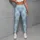 Sky Blue Heart Rhombus Style for Yoga, Pilates and Everyday Activewear for Women Leggings - 4