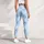Sky Blue Heart Rhombus Style for Yoga, Pilates and Everyday Activewear for Women Leggings - 5