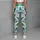 Turquoise Peacock Feather Motifs for Yoga, Pilates, Errands and Active Everyday Living Leggings - 6