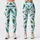 Turquoise Peacock Feather Motifs for Yoga, Pilates, Errands and Active Everyday Living Leggings - 3