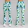 Turquoise Peacock Feather Motifs for Yoga, Pilates, Errands and Active Everyday Living Leggings - 9