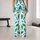 Turquoise Peacock Feather Motifs for Yoga, Pilates, Errands and Active Everyday Living Leggings - 10