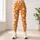 Orange And White Paw Prints For Yoga, Pilates, And Everyday Outings For Pet Lovers Leggings - 4