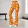 Orange And White Paw Prints For Yoga, Pilates, And Everyday Outings For Pet Lovers Leggings - 10