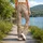 Ivory Wildflower Blooms for Yoga, Pilates, Commutes And Everyday Outings Leggings - 12