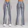 Slate Blue Vertical Stripes With Rose Pinlines For Yoga, Pilates And Daily Wear Style Leggings - 9