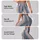 Slate Blue Vertical Stripes With Rose Pinlines For Yoga, Pilates And Daily Wear Style Leggings - 2
