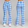 Blue And White Gingham Checks For Yoga, Pilates, Errands And Everyday Casual Style Leggings - 9