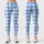 Blue And White Gingham Checks For Yoga, Pilates, Errands And Everyday Casual Style Leggings - 3
