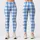 Blue And White Gingham Checks For Yoga, Pilates, Errands And Everyday Casual Style Leggings - 1