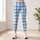 Blue And White Gingham Checks For Yoga, Pilates, Errands And Everyday Casual Style Leggings - 6