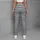 Charcoal And Silver Horizontal Stripes For Yoga, Pilates And Everyday Activewear Style Leggings - 6