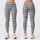 Charcoal And Silver Horizontal Stripes For Yoga, Pilates And Everyday Activewear Style Leggings - 1